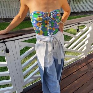 floral tube top